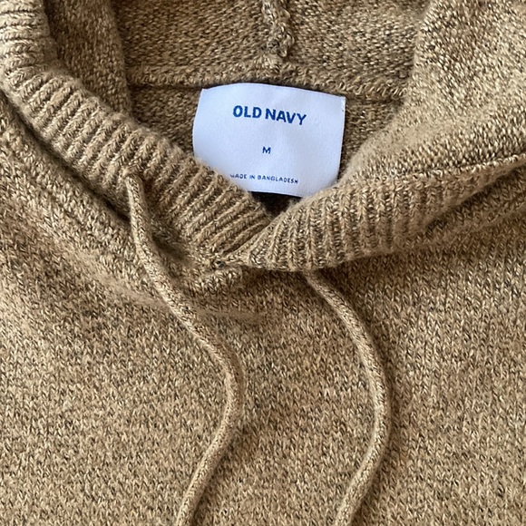 Gently-used Old Navy Dark Sand hooded kangaroo pocket sweater - Picture 6 of 8